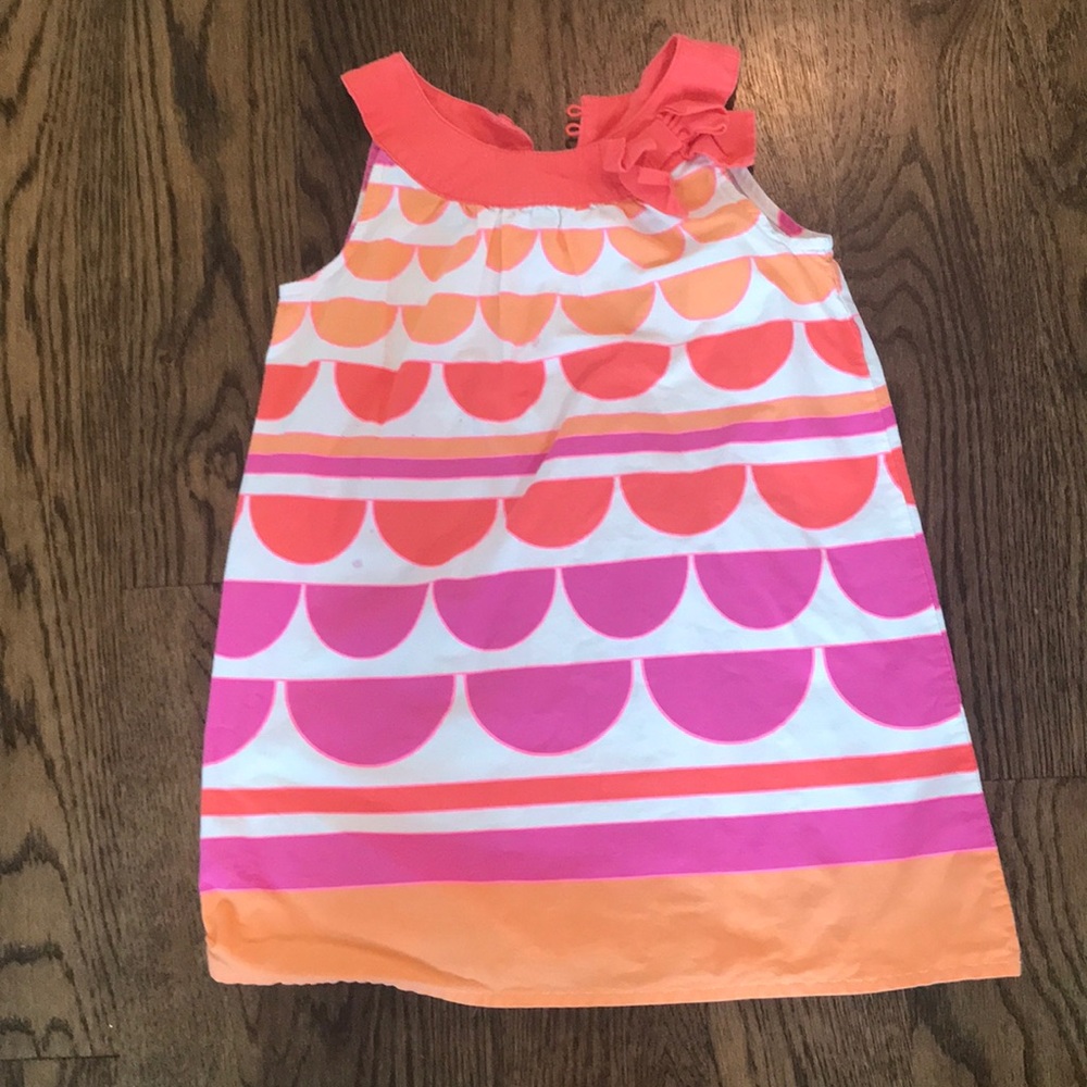 A cute pink and orange summer dress